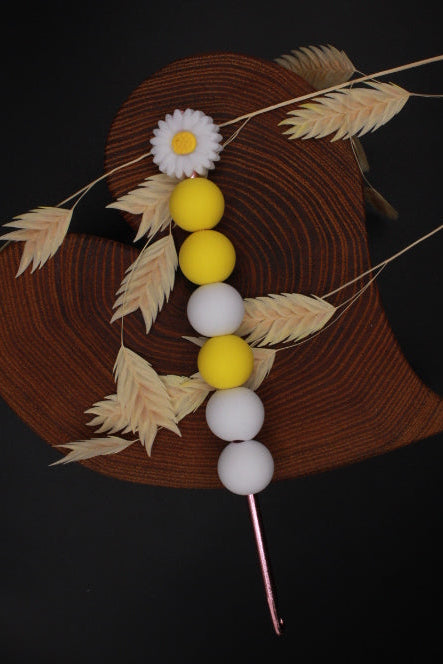Häkelnadel Weiße Sonnenblume