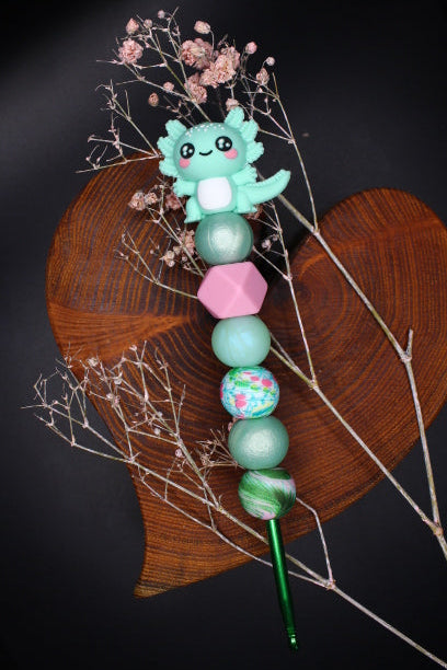 Häkelnadel - Axolotl Grün